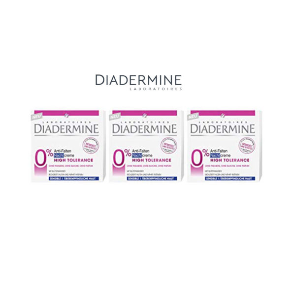 Diadermine Crème Anti-Rides Nuit 50ml haute La tolérance – Lot de 3