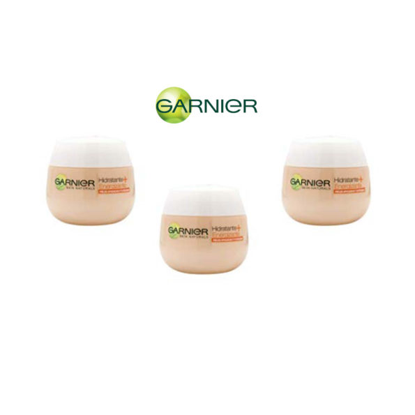 Garnier Skin naturals Hydratant+ Energisant 24h creme pour les peaux ternes et fatiguées – Lot de 3