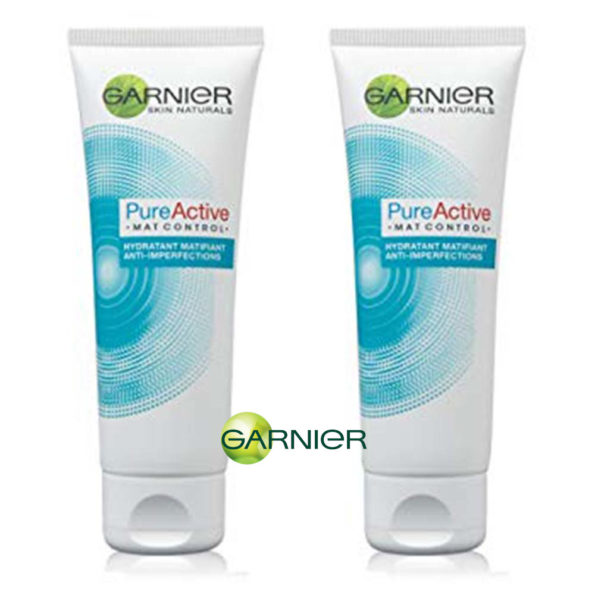 Garnier – Pure Active – Mat Control – soin hydratant anti-imperfections – peaux mixtes à imperfections (2 x 50ml)