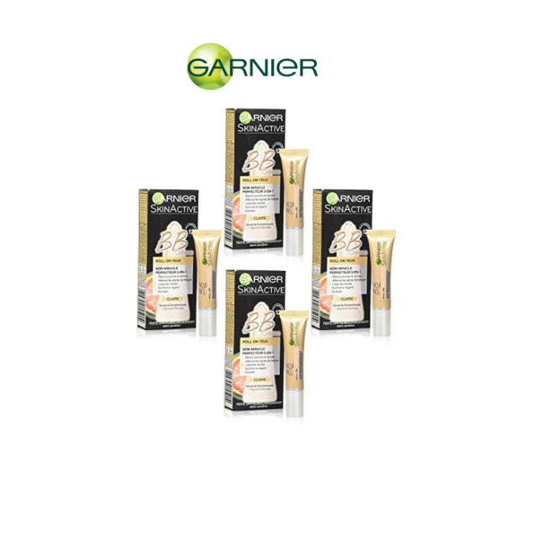 Garnier – SkinActive – BB Crème Roll-On Yeux Clair – Regard parfait immédiat 5-en-1 – Ptiparis lot de 4