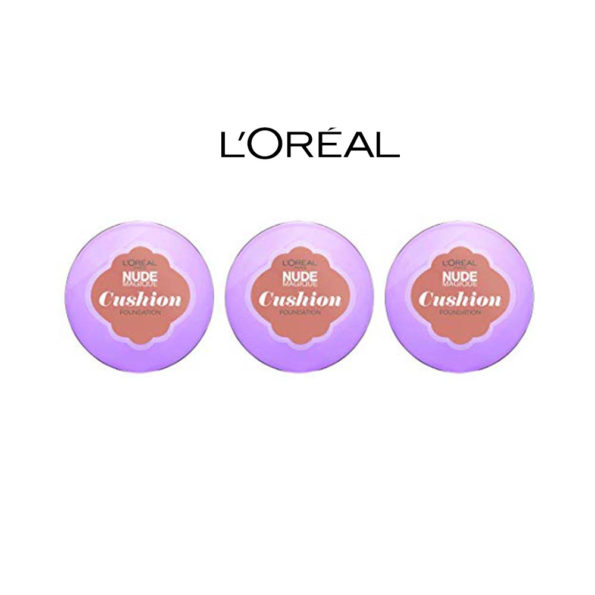L'Oreal Nude Magique – Fond de Teint – Cushion 6 – Beige Rose – Lot de 3