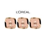 L’Oréal Paris Make Up Designer Glam Beige Poudre de Teint Effet Bonne Mine Peau Claire 9g – Lot de 3