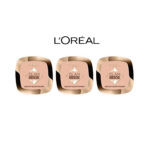 L’Oréal Paris Make Up Designer Glam Beige Poudre de Teint Effet Bonne Mine Peau Claire à Médium 9g – Lot de 3