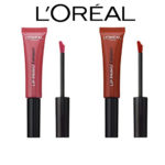 L’Oréal Paris Make Up Designer Infaillible Rouge à Lèvres Lacquer – 102 Darling Pink 8 ml + 105 Red Fiction 8 ml – Lot de 2