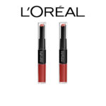 L’Oréal Paris Rouge à Levres Infaillible Duo 506 Red Infaillible – Lot de 2