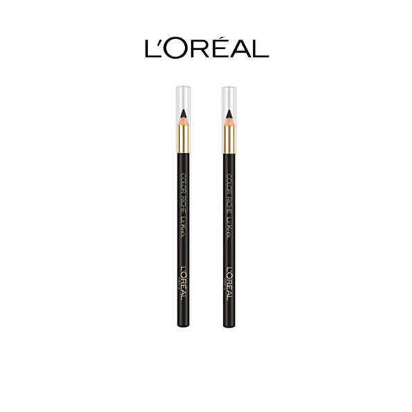 L’Oréal Paris – Crayon Eye-Liner Color Riche Le Khôl 101 Midnight Black – Lot de 2