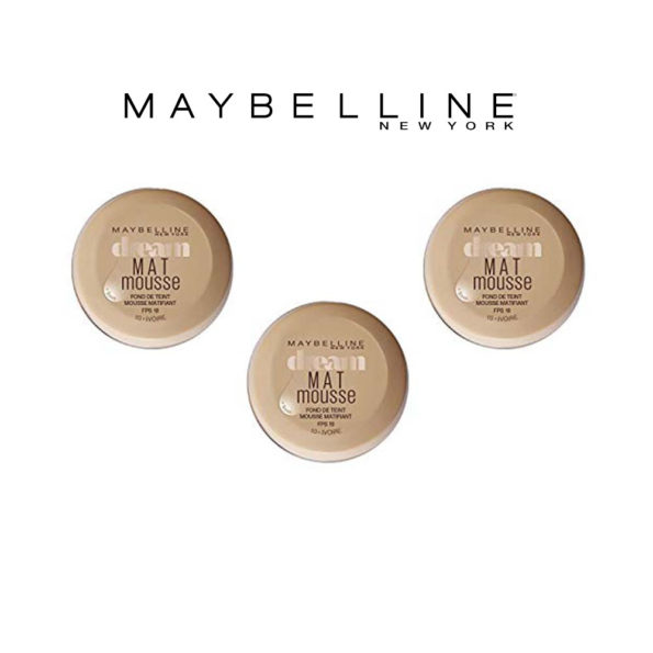 Maybelline Dream Mat Mousse 10 Ivoire – Ptiparis lot de 3