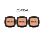L'Oreal Make-Up Designer Infaillible Fond de Teint Poudre 24H – 160 Beige Sable 9g, lot de 3 (3 x 9g)