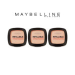 Maybelline Make-Up Designer Infallible 123 Warm Vanilla poudre de visage 9g, lot de 3 (3 x 9g)