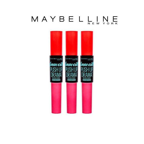 Maybelline Push Up Drama- Effet Faux Cils – Waterproof – Noir – Lot de 3