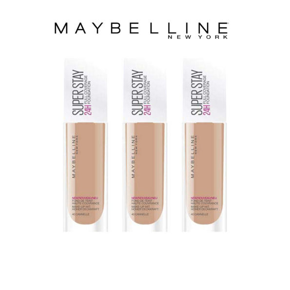 Maybelline Superstay 24H Foundation 40 cannelle – Lot de 3