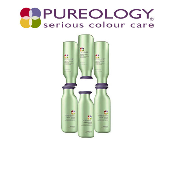 Pureology Clean volume Product Set(3 X Clean Volume Shampoo 8.5 oz 250 ml + 3 X Clean Volume Condition 8.5 oz 250 ml)