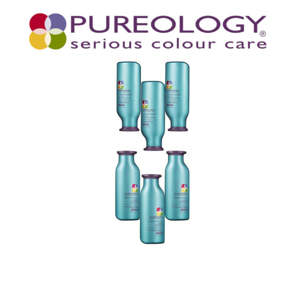 Pureology Strength Cure Condition Après-Shampoing 8.5 fl oz 120 ml + 3 X Strength Cure Shampoing 8.5 fl oz 120 ml, Lot de 6