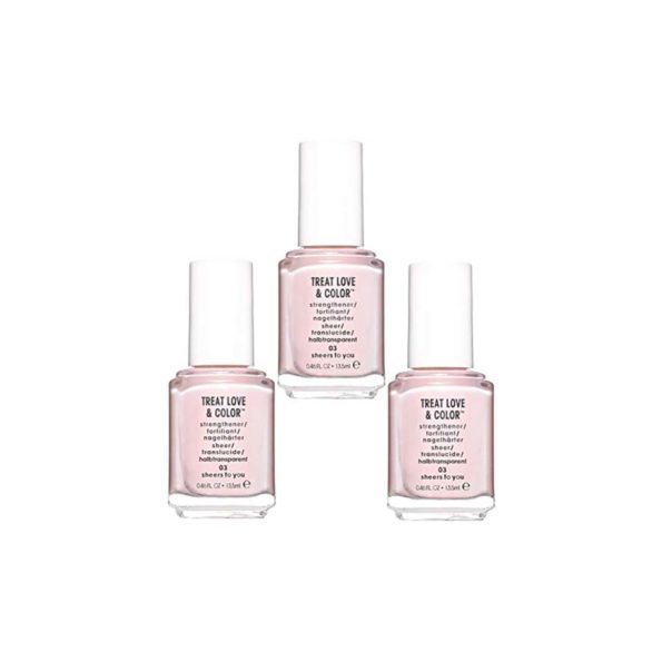 Essie Treat Love & Color Soin des ongles – sheers to you 03, 13,5 ml, lot de 3 (3 x 13,5 ml)