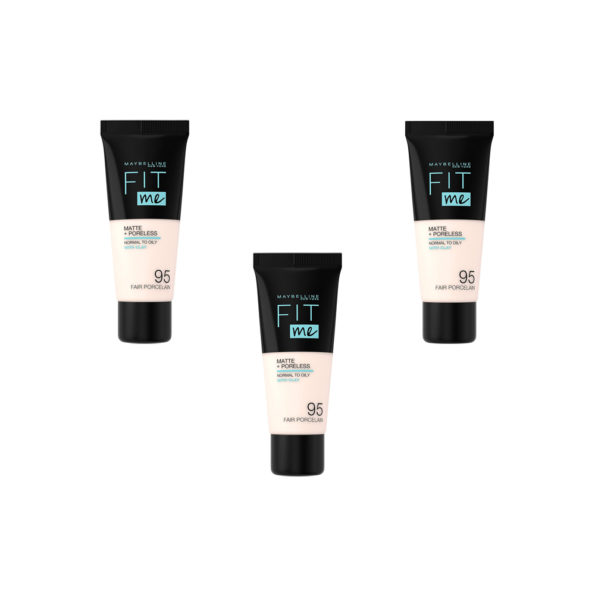 Maybelline New York Fond De Teint Fluide Fit Me Matte Poreless 95 Porcelaine Claire