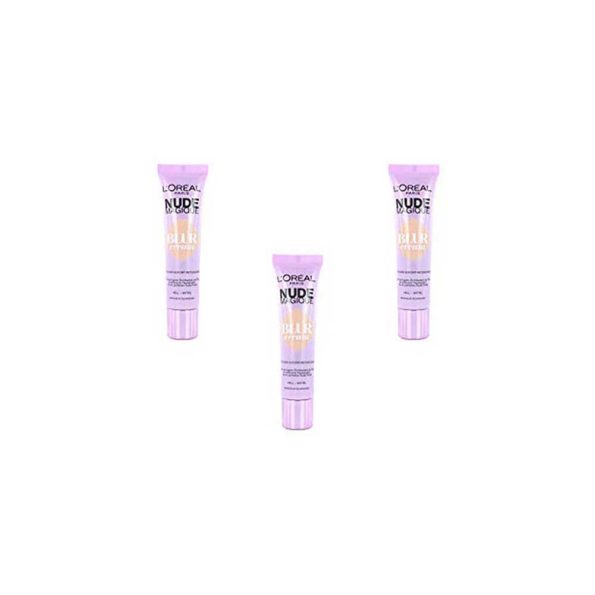L’Oréal Paris Nude Magique – Anti-Redness Blur Cream – 02 Medium, Lot de 3 (3 x 30 ml)