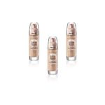 Maybelline New York Fond de Teint Dream Satin Fluide FPS13-45 Miel, Lot de 3 (3 x 30ml)